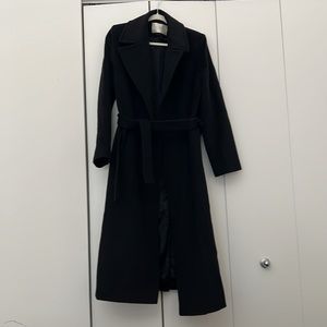 Fleurette 100% wool tie coat, size 10